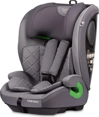 Caretero Vivo i-Size Autokindersitz, Grau, 76–150 cm, mit ISOFIX für Kinder