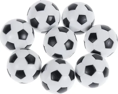 Produktbild von 8 Stück Tischfußball Kickerbälle Schwarz Weiß hart und schnell, Ø 32mm