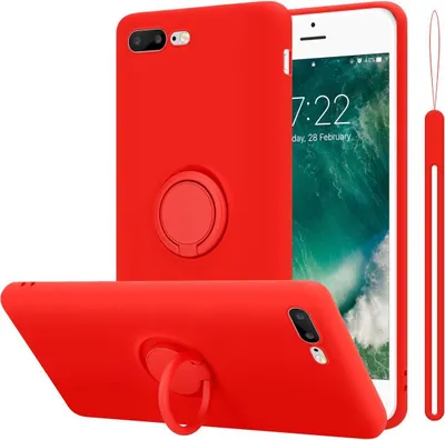 Produktbild von Cadorabo Hülle für Apple iPhone 7 PLUS / 7S PLUS / 8 PLUS Schutz Hülle in Rot Handyhülle TPU Etui Case Cover