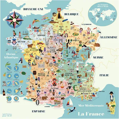 Obrázek produktu pro Magnetická mapa Francie