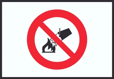 Produktbild von Mit Wasser löschen verboten Symbol Schild A6 (105x148mm)