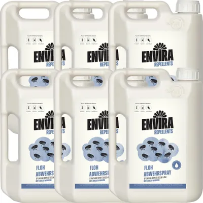 Produktbild von Envira Floh Abwehrspray im Vorteilspack 6x2L