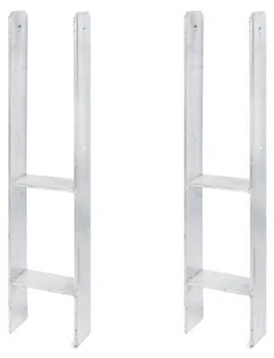 Produktbild von Alberts 2 x H-Pfostenträger, 121x600 mm, Materialstärke 6 mm, Tiefe 60 mm, feuerverzinkt