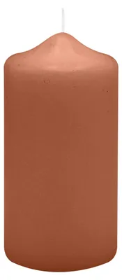 Produktbild von Spitzkopf Stumpen Kerzen Haselnuss 12 x Ø 6 cm, 12 Stück