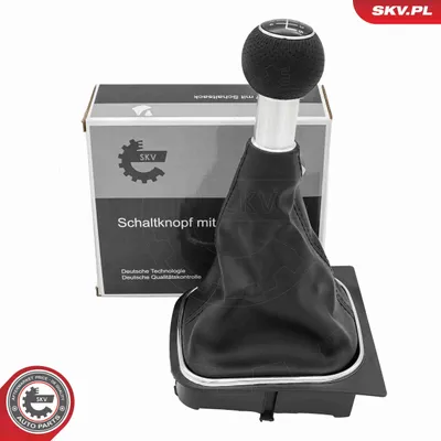 Produktbild von ESEN SKV Schaltknauf 5-Gang Schalthebelknauf Schwarz Kunststoff Synthetikleder für VW GOLF VI (5K1) Golf V Schrägheck (1K1) Golf VI Variant (AJ5)