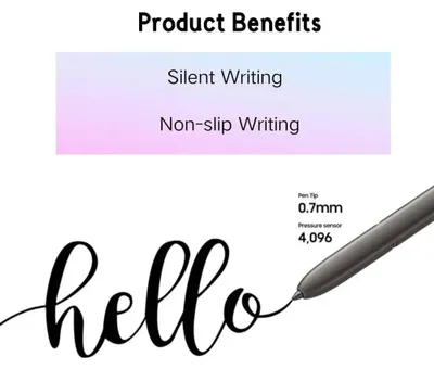 Image de Pointe de rechange pour stylet S Pen - Stylos tactiles - Pointes en plastique souple et silencieuses, lot de 2 avec pince à épiler - Compatible avec les modèles Samsung Galaxy Tab S22, S23, S9, S8, S7, S6, Note10/20 Ultra - Couleur : blanc