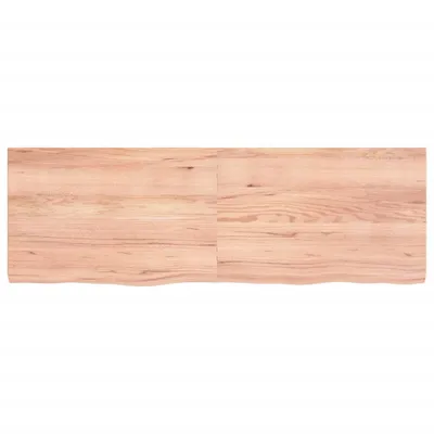 Image de vidaXL Plateau de table brun clair 120x40x(2-4)cm Chêne massif traité