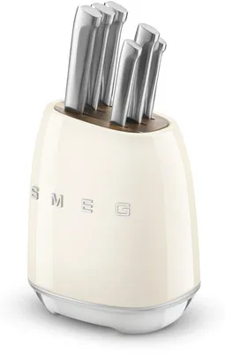 Immagine prodotto di Blocco di 6 coltelli da crema Smeg KBSF02CR