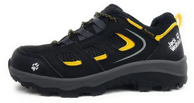 Image de Chaussures basses pour garçons Jack Wolfskin Tex Low, chaussures de sport imperméables, modèle noir, pour un usage quotidien