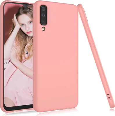 Obrázok produktu pre Ochranné puzdro pre Samsung Galaxy A50, silikón, pevný zadný kryt, ružová farba