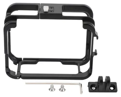 Image de Cage pour caméra d'action en alliage d'aluminium, fixation rapide, support de protection métallique pour sports extrêmes avec double fixation à griffe pour Ace