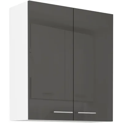 Produktbild von Hoher Hängeschrank LAJLA – Breite 80 cm, grau/weiß