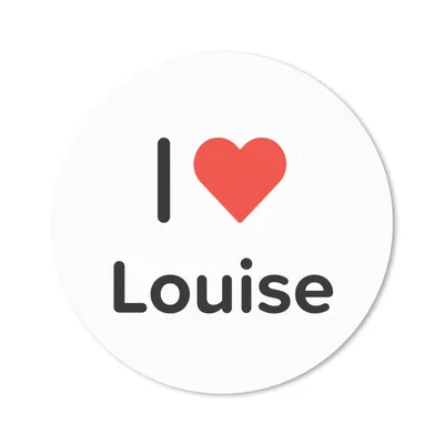 Produktbild von MuchoWow® Mauspad Mousepad Ich liebe - Louise - Mädchen 20x20 cm - Mousepads - Maus Mat - Pad - Mausunterlage - Schreibtischmatte
