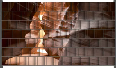 Produktbild von Wallario Zaunsichtschutz mit Motiv Antelope Canyon Arizona  USA für Ein- und Doppelstabmatten Zäune in der Größe 250 x 140 cm