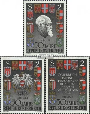 Produktbild von Briefmarken Österreich 1968 Mi 1273-1275 (kompl.Ausg.) gestempelt Republik Österr.