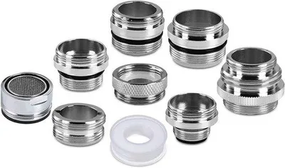 Image de Kit d'adaptateurs pour tuyau d'arrosage, 9 pièces, pour tuyau d'arrosage avec robinet - adaptateurs mâles et femelles pour robinet