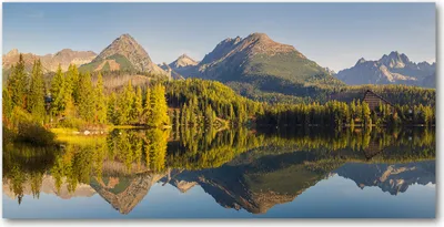 Produktbild von Tulup® Glas-Bild - 100x50 -Wandkunst - Wandbild hinter gehärtetem Sicherheitsglas  - Landschaften - Tatra-Gebirge - Grün