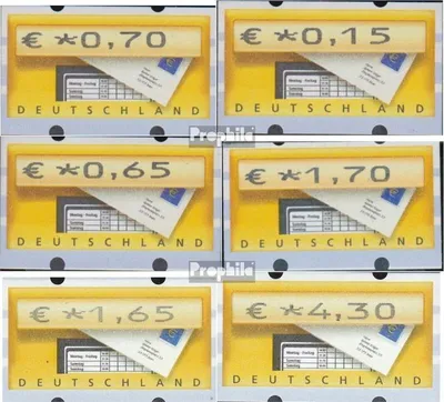 Produktbild von Briefmarken BRD (BR.Deutschland) 2002 Mi ATM5 Satz 12 (0,15,0,65,0,70,1,65,1,70,4,30) postfrisch Automatenmarke