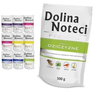 Produktbild von Dolina Noteci Premium Mix 5 Geschmacksrichtungen, 10 x 500 g Nassfutterbeutel für Hunde
