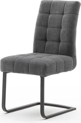 Produktbild von MCA furniture 2er Set Schwingstuhl Salta - Chenille Optik Dunkelgrau