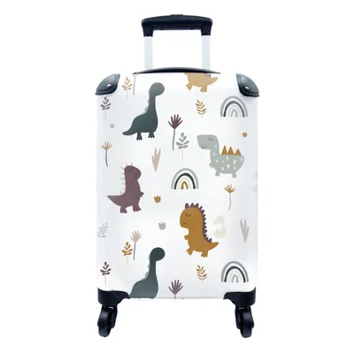Obrázok produktu pre Kufrík Ručná batožina na kolieskach Malý cestovný kufor so 4 kolieskami Vzory - Chlapci - Dino - Veľkosť kabíny < 55x40x23 cm & 55x40x20 cm - Foto