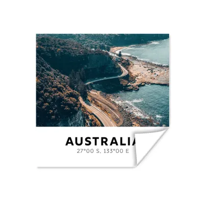 Produktbild von MuchoWow® Poster Australien - Meer - Straßen 50x50 cm - Wohnzimmerdekoration