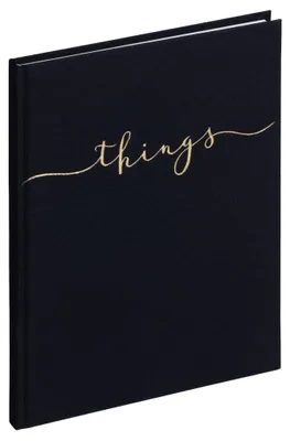 Produktbild von Pagna Notizbuch A5 things 128S blanko schwarz