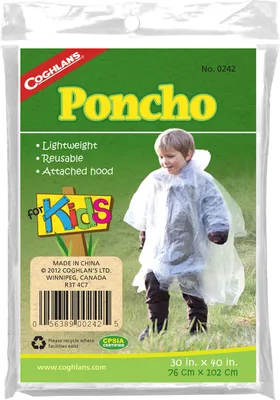 Produktbild von Coghlans Notfall-Poncho für Kinder transparent