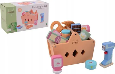 Image de Panier à provisions en bois avec épicerie Joueco