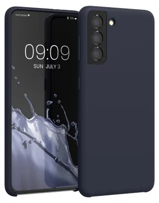 Produktbild von kwmobile Handyhülle für Samsung Galaxy S21 Hülle - Case Silikon - Kabelloses Laden - Schutzhülle Cover in Heidelbeerblau