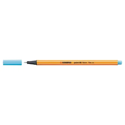Produktbild von Fineliner - STABILO point 88 - Einzelstift - Neonfarbe, leuchtfarbenblau