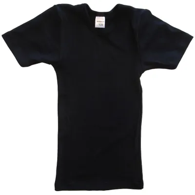 Kinder kurzarm Funktionsshirt für Sport und Alltag schwarz