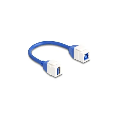 Obrázek produktu pro DeLOCK 86970, 0,2 m, USB A, USB B, USB 3.2 Gen 1 (3.1 Gen 1), 5 Gbit/s, Modrá, Bílá