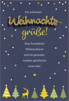Produktbild von Weihnachten  Lettering  Glückwunschkarte im Format 116 x 166 cm mit Um