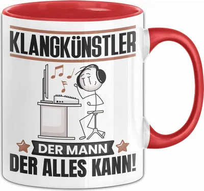 Produktbild von Klangkünstler Tasse Geschenk für Klangkünstler Der Mann Der Alles Kann Geschenkidee zum Geburtstag (Rot)