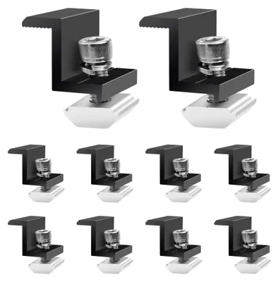 PV-Endklemme 30 mm, 10 Stück, Aluminium, schwarz