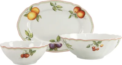 Produktbild von CreaTable, 17036, Flora Orchard, Servierset 3-tlg , Porzellan