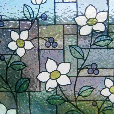 Produktbild von LINEA Fix statische Fensterfolie GLS 4657 Blumen Dekorfolie 0,92 m x 20 m