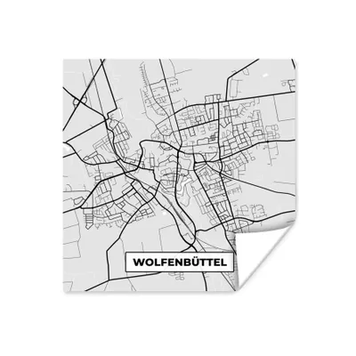 Produktbild von MuchoWow® Poster Stadtplan - Wolfenbüttel - Karte - Deutschland 100x100 cm - Babyzimmer