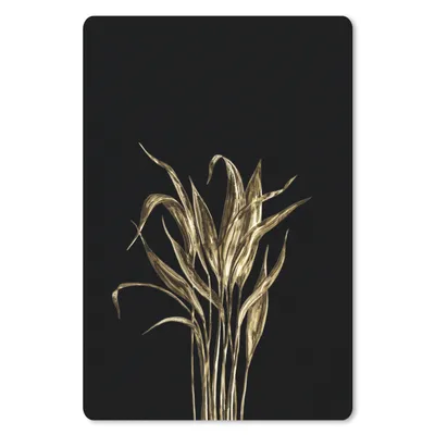 Produktbild von MuchoWow® Mauspad Mousepad Blätter - Gold - Schwarz 40x60 cm - Mousepads - Maus Mat - Pad - Mausunterlage - Schreibtisch Accesoire