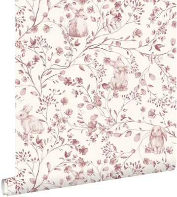 Productafbeelding van ESTAhome behang konijnen donker rood 50 x 900 cm