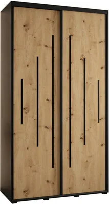 Produktbild von MEBLE KRYSPOL Davos 12 Schrank, zwei Türen - 235,2x140x45 cm - Schwarz Artisan Schwarz