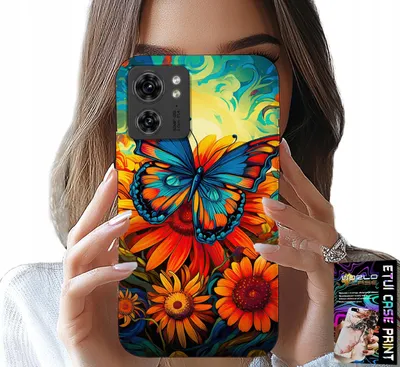 Immagine prodotto di Custodia per Motorola Edge 40 - Custodia Farfalle Fiori Rose