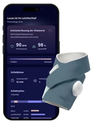 Immagine prodotto di Owlet Dream Sock: monitoraggio intelligente del sonno del bambino con app, colore blu
