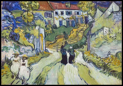 Zdjęcie produktu dla Plakat 100x70cm Stairway at Auvers, Van Gogh Vintage do Salonu