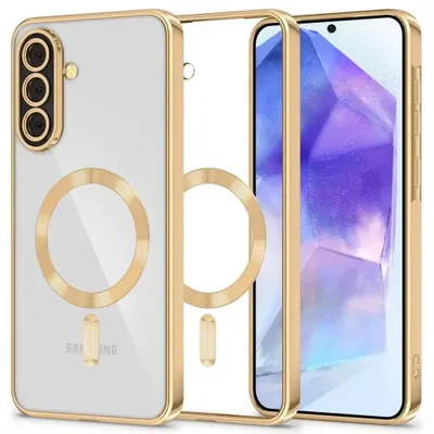 Produktbild von Tech-Protect MagFlex MagSafe Hülle für Samsung Galaxy A56 5G - Transparentes Gold