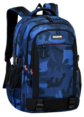 Immagine prodotto di Zaino per ragazzi adolescenti, motivo camouflage/blu, 30 litri, idrorepellente, ergonomico