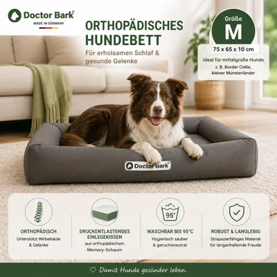 Produktbild von Doctor Bark – Hundebett – Grau – M