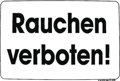 Produktbild von Hinweisschild - RAUCHEN VERBOTEN - Gr. ca. 25x15cm - 308434