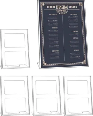 Produktbild von Famanu Acrylständer A4 - schräg, 5 Stück